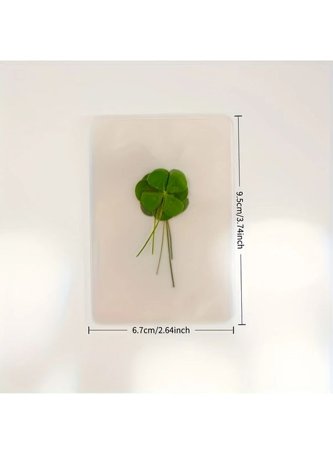 11pcs Acrylic Four Leaf Clover Wish Cards For Bookmark Wedding Gift Decor - Image 2