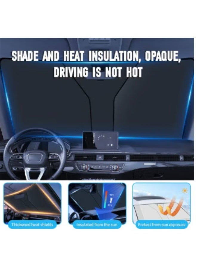 2025 سيارة الظل الشمسي ، من 50 درجة مئوية إلى 25 درجة مئوية للسيارة الداخلية بسرعة ، كتل 99٪ من الأشعة فوق البنفسجية ، غطاء شمسي عاكس وقابل للطي ، ملحقات داخلية ظل نافذة السيارة لمعظم السيارات والسيارات الرباعية الدقيقة والشاحنات ، 145 سم * 80 سم ، كبيرة - Image 5