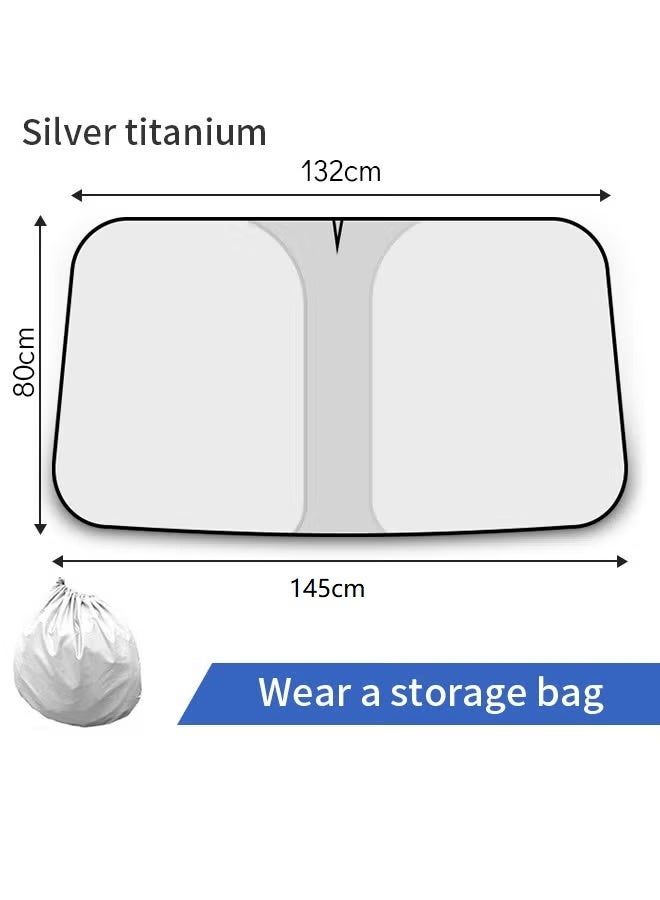 2025 سيارة الظل الشمسي ، من 50 درجة مئوية إلى 25 درجة مئوية للسيارة الداخلية بسرعة ، كتل 99٪ من الأشعة فوق البنفسجية ، غطاء شمسي عاكس وقابل للطي ، ملحقات داخلية ظل نافذة السيارة لمعظم السيارات والسيارات الرباعية الدقيقة والشاحنات ، 145 سم * 80 سم ، كبيرة - Image 3