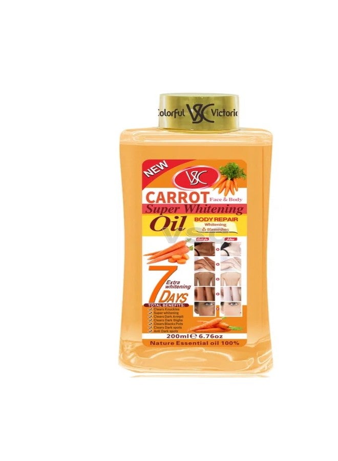 Soft 7 CARROT Oil, Natural Moisturizing Oil for Face and Body, All Skin Types 6.7oz /200ml - Image 1