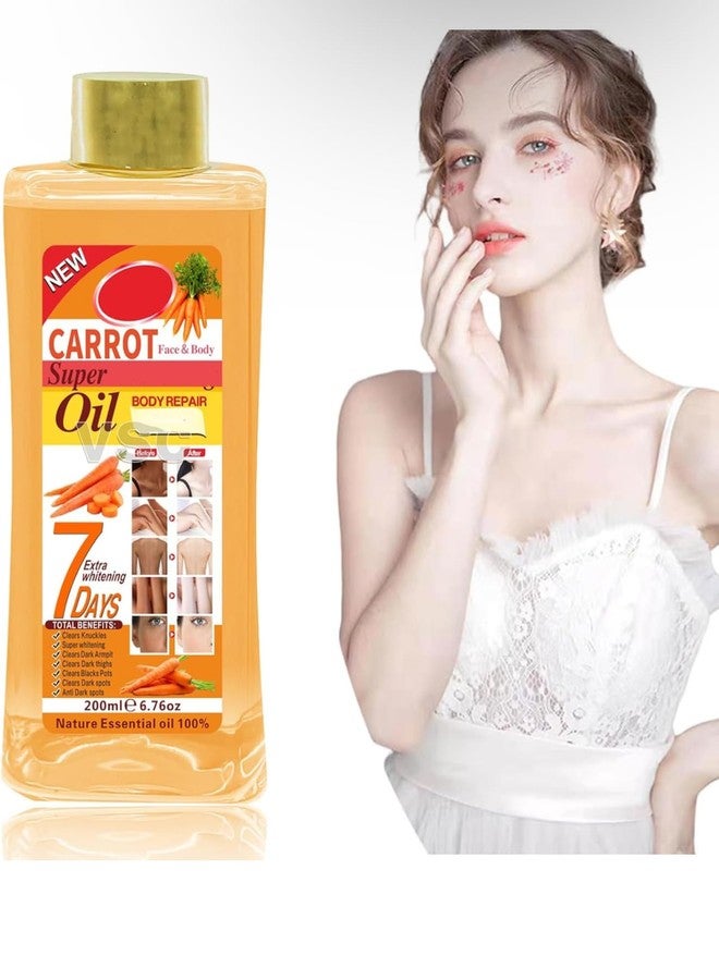 Soft 7 CARROT Oil, Natural Moisturizing Oil for Face and Body, All Skin Types 6.7oz /200ml - Image 2