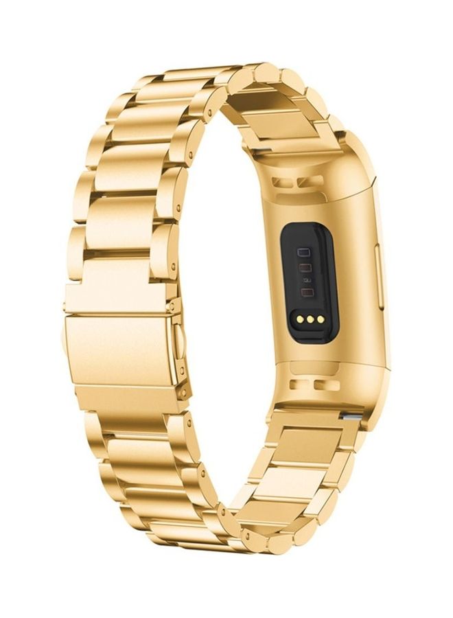 HuHa Replacement Strap Band For Fitbit Charge 3 Gold - Image 2