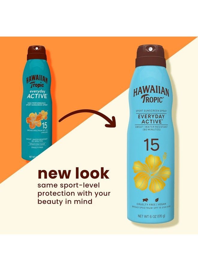 Hawaiian Tropic رذاذ واقي من الشمس نشط يومي واضح SPF 15 6 أونصة  - Image 4