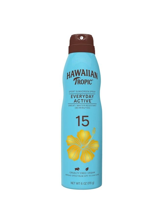 Hawaiian Tropic رذاذ واقي من الشمس نشط يومي واضح SPF 15 6 أونصة  - Image 1