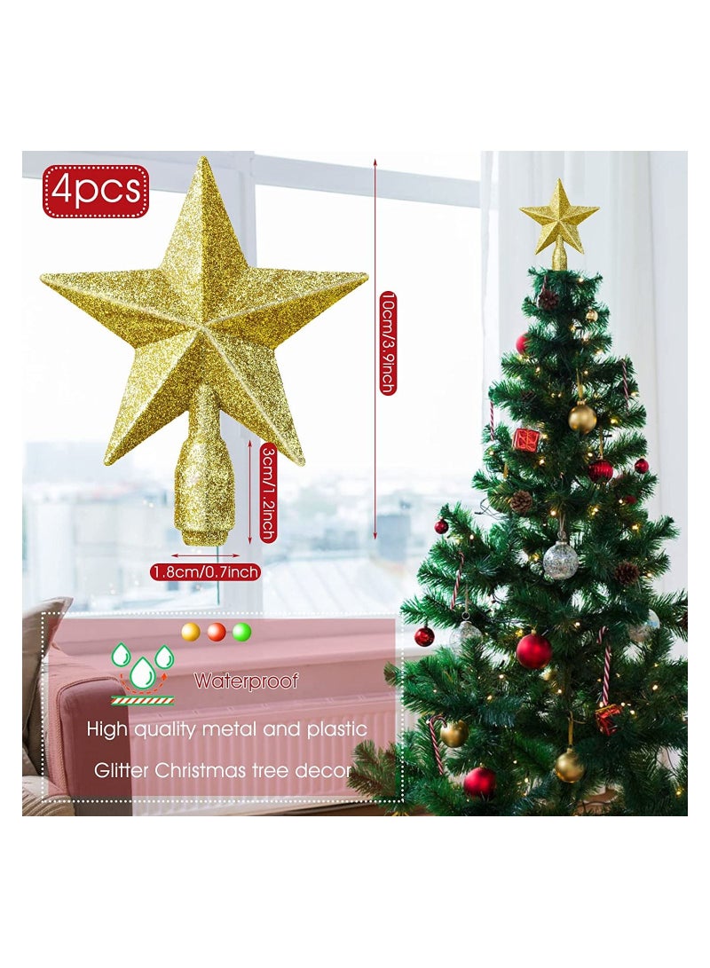 ACLIX Christmas  Decoraticve Accessorie Pack for Home Decor with balls/bow/Tree Top Star/flower - Image 3