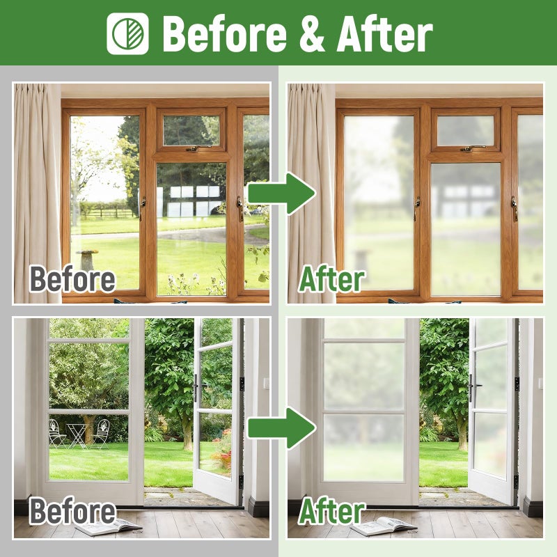 SENVEN Frosted Glass Paint All-in-One Frosted Glass Paint Kit Waterproof UV Resistant Frost Paints for Window Privacy Film Windows Frosting for Home Bathroom Door Kitchen Office Window Privacy Frosting 5oz - Image 3
