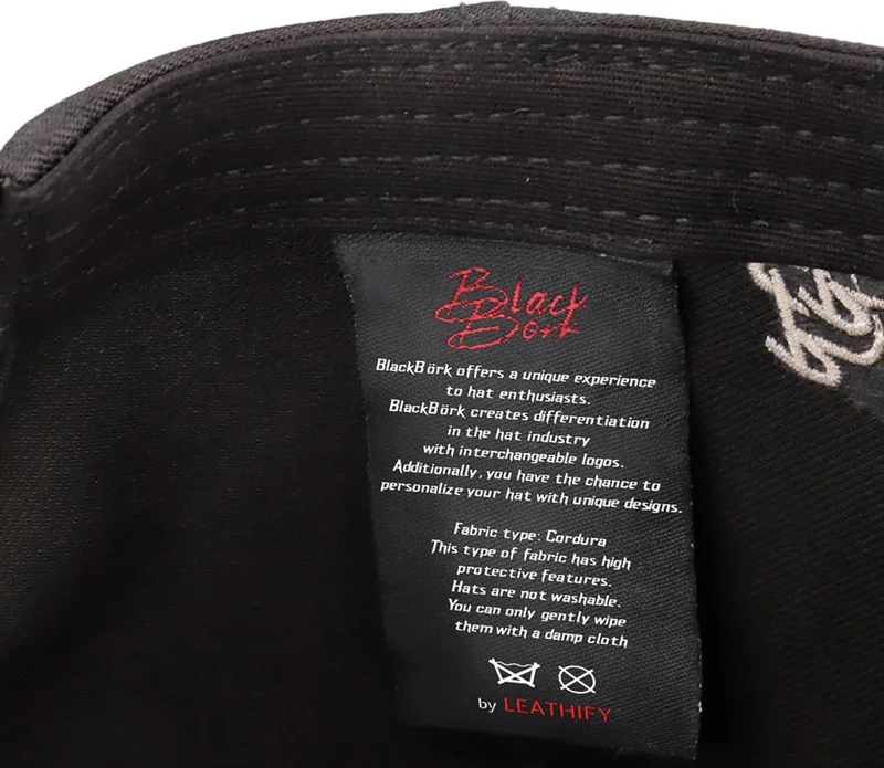 بلاك بورك V2 Baseball Limited Edition - 1 Unisex Black Cordura Fabric Hat (Cap) with Code Logo