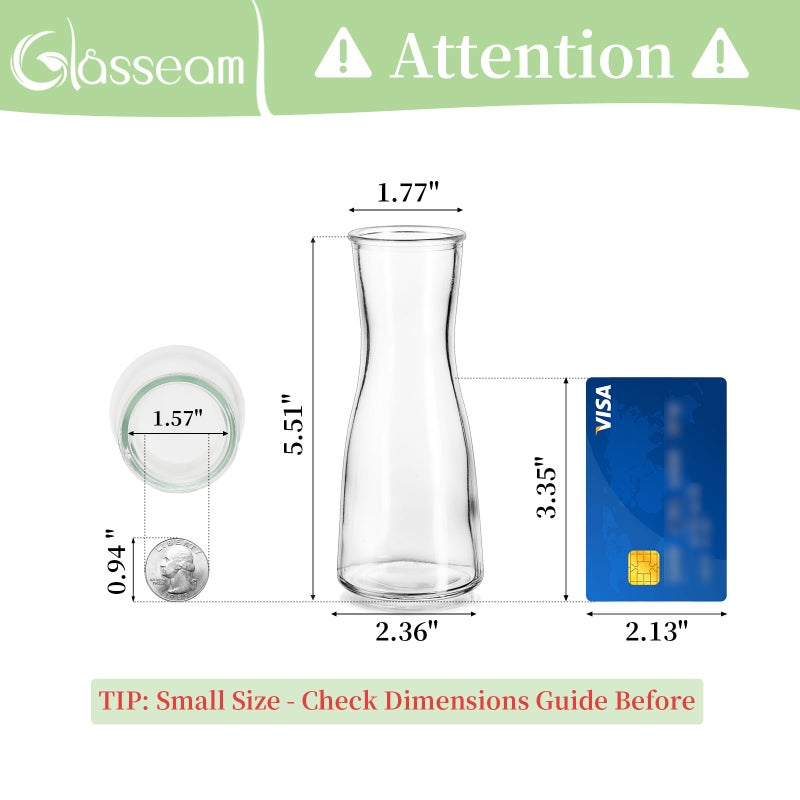 Glasseam Glass Bud Vases for Centerpieces: Clear Bulk Small Flowers Vases Set of 12, Modern Minimalist Cute Decorative Table Centerpieces for Decor Wedding Birthday Party Home Living Room - Image 2