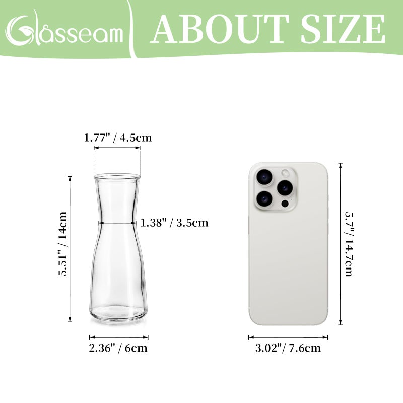 Glasseam Glass Bud Vases for Centerpieces: Clear Bulk Small Flowers Vases Set of 12, Modern Minimalist Cute Decorative Table Centerpieces for Decor Wedding Birthday Party Home Living Room - Image 5