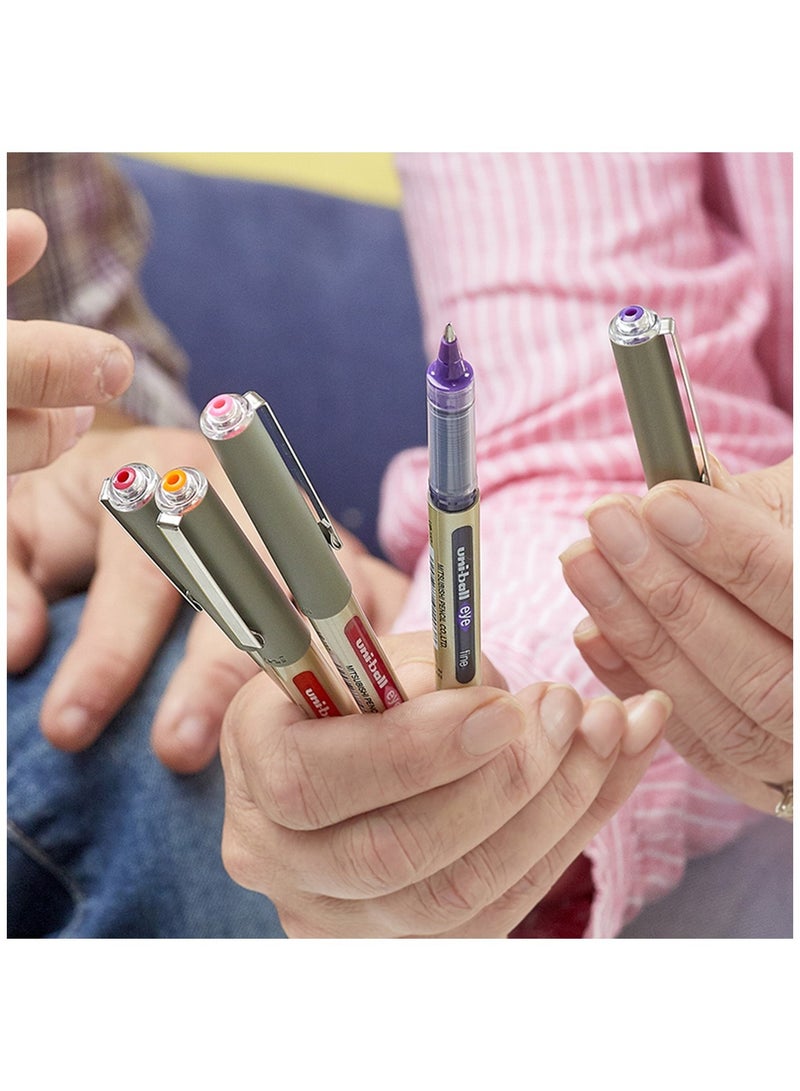 Uniball 12-Piece Fine Deluxe Rollerball Pen Black Ink - Image 5