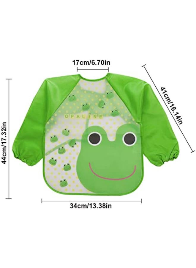 4 Pcs Cute Cartoon Long Sleeve Baby Bibs - Image 5