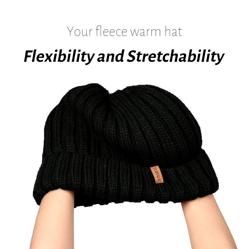 FURTALK Winter Hats for Women Fleece Lined Beanie Knit Chunky Womens Snow Cap - Image 2