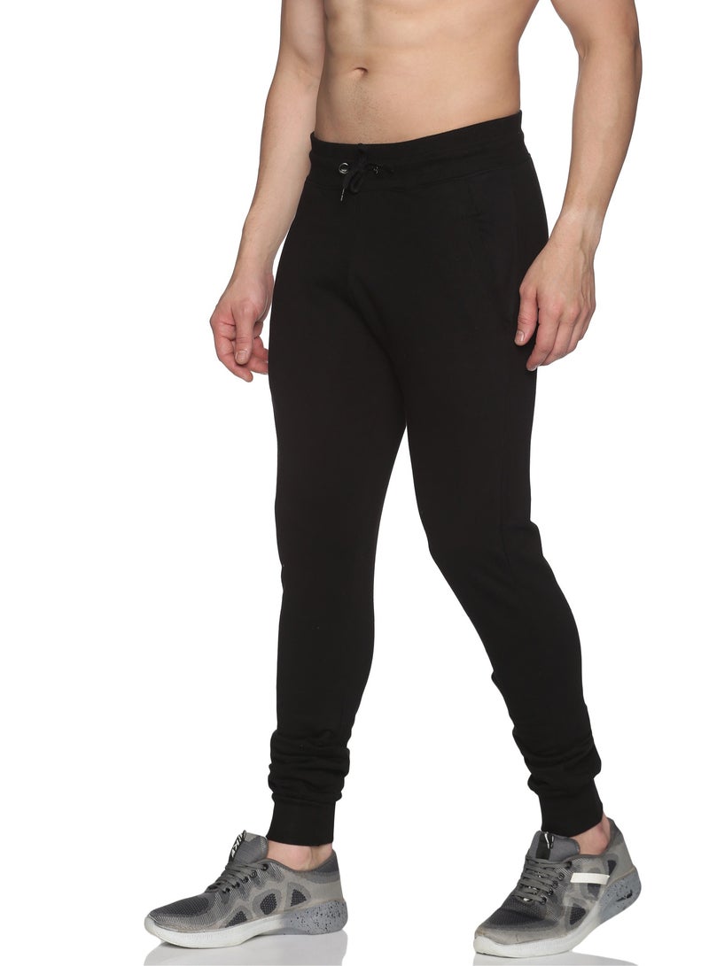 RSO Outfits Men's Solid Joggers /Trackpants (Black)  - Image 2