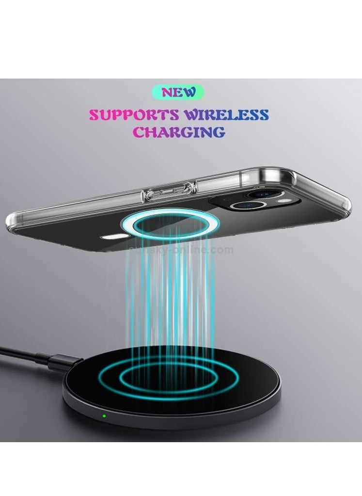 Magnetic Case for iPhone 14 Plus Case [Non-Yellowing MagSafe] Shockproof Protective Phone Cover Slim Thin Clear for Apple iPhone 14 Plus
