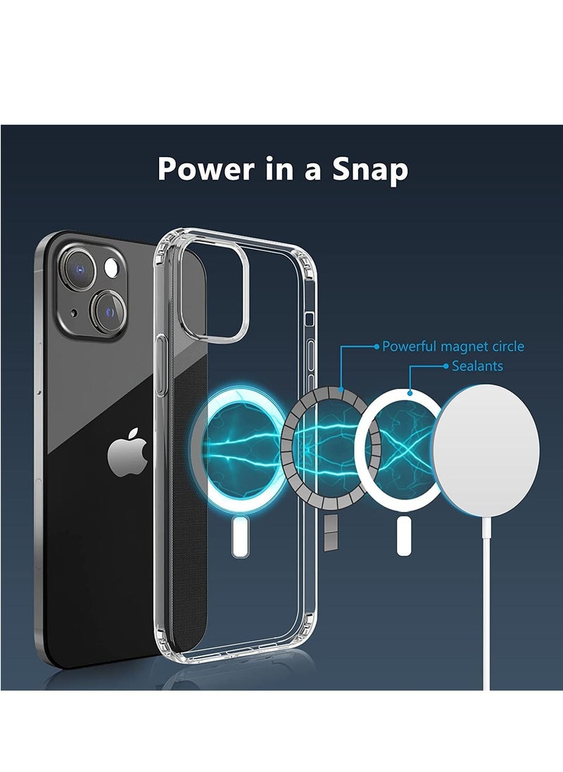 Magnetic Case for iPhone 14 Plus Case [Non-Yellowing MagSafe] Shockproof Protective Phone Cover Slim Thin Clear for Apple iPhone 14 Plus