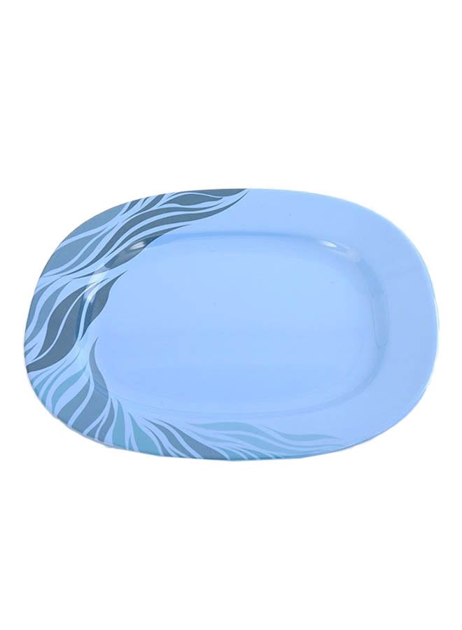 Melamine Oval Plate Blue/Black/Grey 12inch