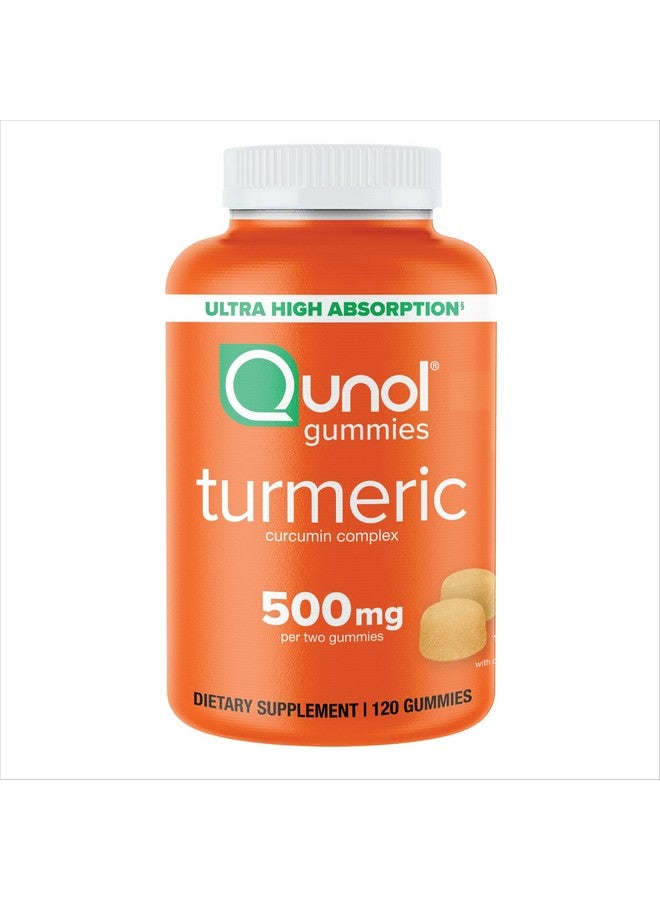Qunol حبوب كيونول الكركم، حلوى تحتوي على 500 ملغ من الكركم الكركمين، مكمل دعم المفاصل، امتصاص فائق للكركم الكركمين، نباتي، خالي من الغلوتين، إمداد لمدة شهرين، 120 حبة - Image 1