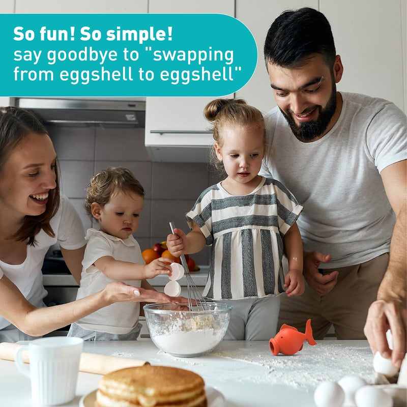 Peleg Design Silicone Egg Separator, Separate Egg Yolk from Egg White, Swallow Release, Yolk Divider Egg Extractor, Kitchen Gadgets Baking Tools (YolkFish) - Image 2