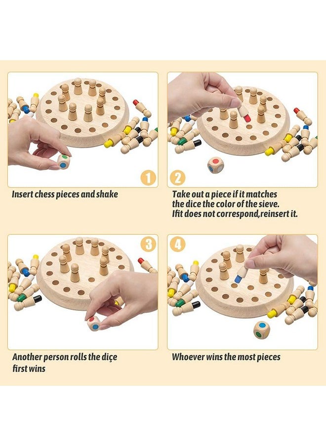 Shoro - Matching Games, Wooden Memory Match Stick Chess Game,Blowest Colorful Memory Chess, Funny Block Board Game, Early Educational Toy, Brain Training Games For Boys And Girls Age 3 And Up - Image 1