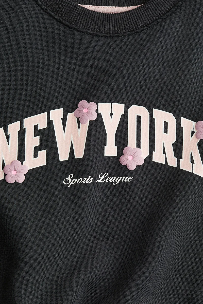 H&M Printed brushed-inside sweatshirt