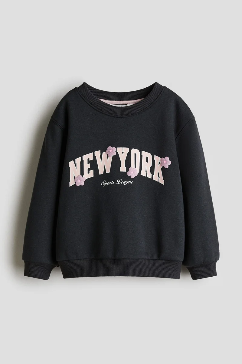 H&M Printed brushed-inside sweatshirt