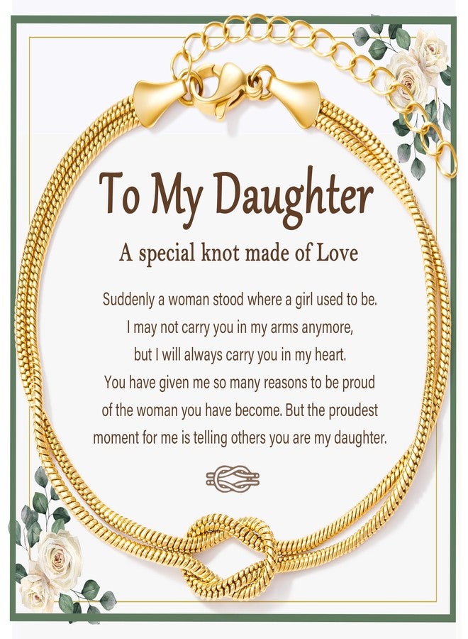Tarsus Daughter Gifts from Mom, Daughters Knot Bracelet Jewelry Mothers Day Birthday Christmas Gifts for Adults Daughter Teens - Image 1