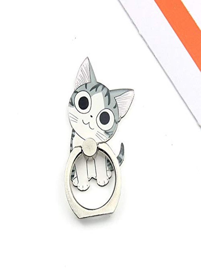 JCSMARTEC 4Pcs Phone Ring Holder Stand, Cute Dogs Cats Animal 360 Rotation Finger Ring Grip Kickstand Mount for Cellphones and Tablets (Cats Ring) - Image 3