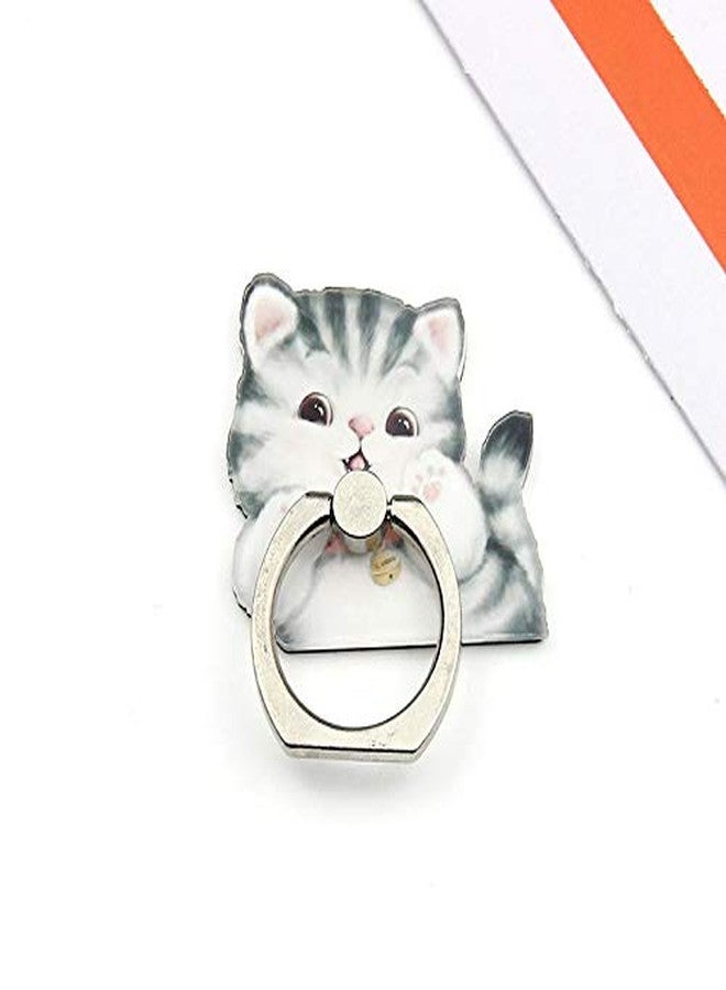 JCSMARTEC 4Pcs Phone Ring Holder Stand, Cute Dogs Cats Animal 360 Rotation Finger Ring Grip Kickstand Mount for Cellphones and Tablets (Cats Ring) - Image 5