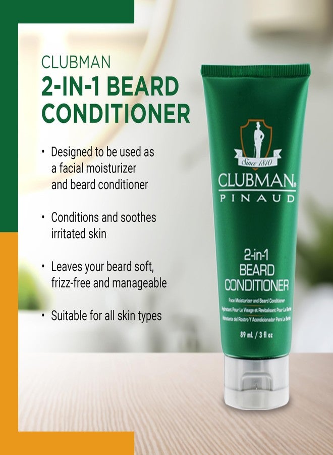 Clubman Pinaud 2-in-1 Beard Conditioner for Men - Beard Softener for Men, Moisturizes Beards & Hydrates Skin, 3 fl oz - Image 3