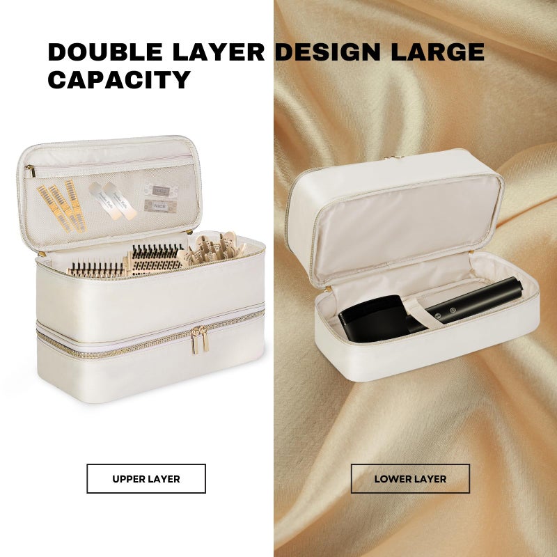 Wjiang Carrying Case for Shark Flex Style Dyson Airwrap Supersonic Hair Dryer Double-Layer Travel Storage Bag Also for Revlon Hair Dryer Brush Hair Accessories Tools - Image 4