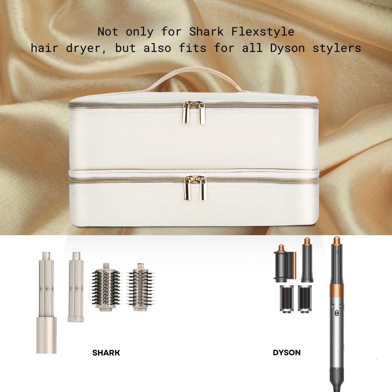 Wjiang Carrying Case for Shark Flex Style Dyson Airwrap Supersonic Hair Dryer Double-Layer Travel Storage Bag Also for Revlon Hair Dryer Brush Hair Accessories Tools - Image 5