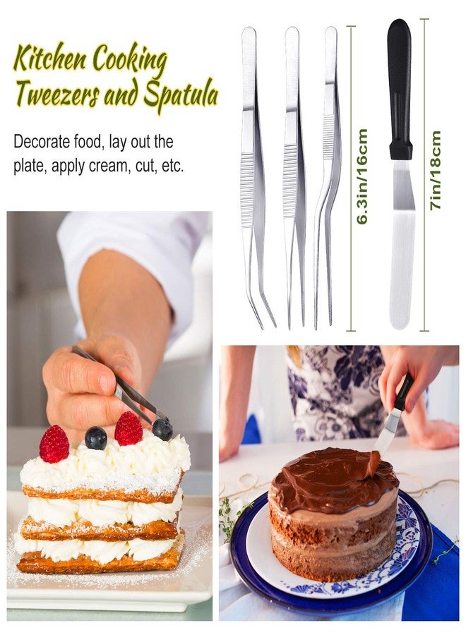 Yoande 17 Pieces Candy Dipping Tools Set Culinary Decorating Spoons Chocolate Dipping Scoop Kitchen Cooking Tweezers Tongs Icing Spatula for Decorative Plates Making Desserts - Image 2
