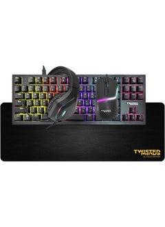 TWISTED MINDS 4-in-1 Gaming Bundle with Mechanical Gaming Keyboard, High-Precision Mouse, RGB Headset & XL Mouse Pad  - Image 1