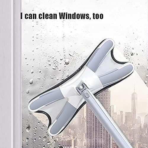 XIBO X Mop for Floor Cleaning Dust Mop with Self Wringing Ceramic Floor Wood Floor Cleaner Mop Dry Wet Mop HandsFree Household Cleaning Tool for Home OfficePack of 1 X Shape - Image 5