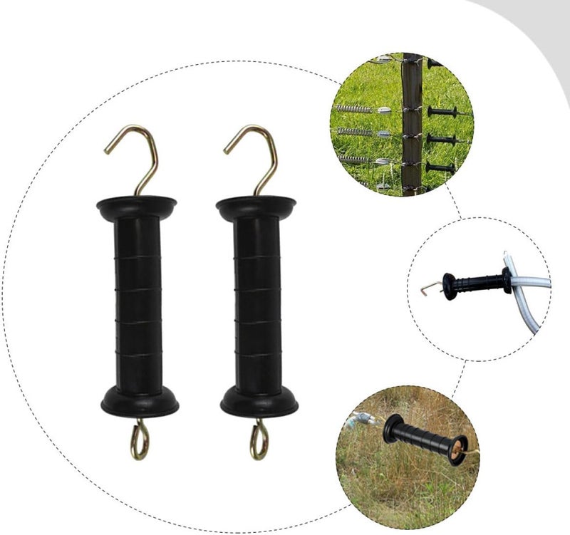 Cabilock 2pcs Insulated Electric Fence Gate Handles with Premium PP and Iron Material Install Outdoor Park and Farm Gate Pulls for Safe and Comfortable Use - Image 5