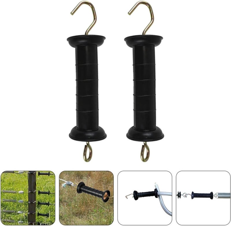 Cabilock 2pcs Insulated Electric Fence Gate Handles with Premium PP and Iron Material Install Outdoor Park and Farm Gate Pulls for Safe and Comfortable Use - Image 3