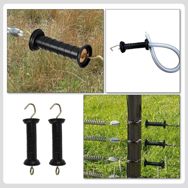 Cabilock 2pcs Insulated Electric Fence Gate Handles with Premium PP and Iron Material Install Outdoor Park and Farm Gate Pulls for Safe and Comfortable Use - Image 4
