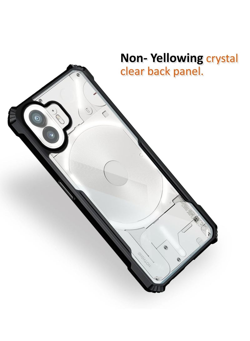 غطاء خلفي لهاتف ناثينغ 2، تصميم واقي، غطاء خلفي شفاف من السيليكون لهاتف ناثينغ 2 أسود/شفاف - Image 2