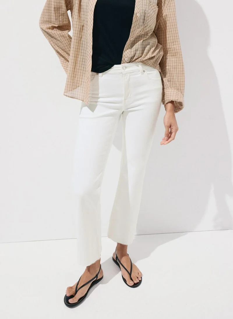 مانجو Sienna Flared Cropped Jeans