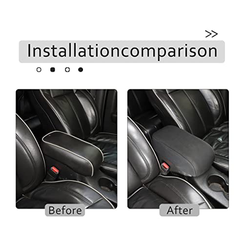 PIUGILH Center Console Armrest Soft Pad Protector Cover for Hummer H3 20052009Cloth Fabric Car Armrest Cushion - Image 3