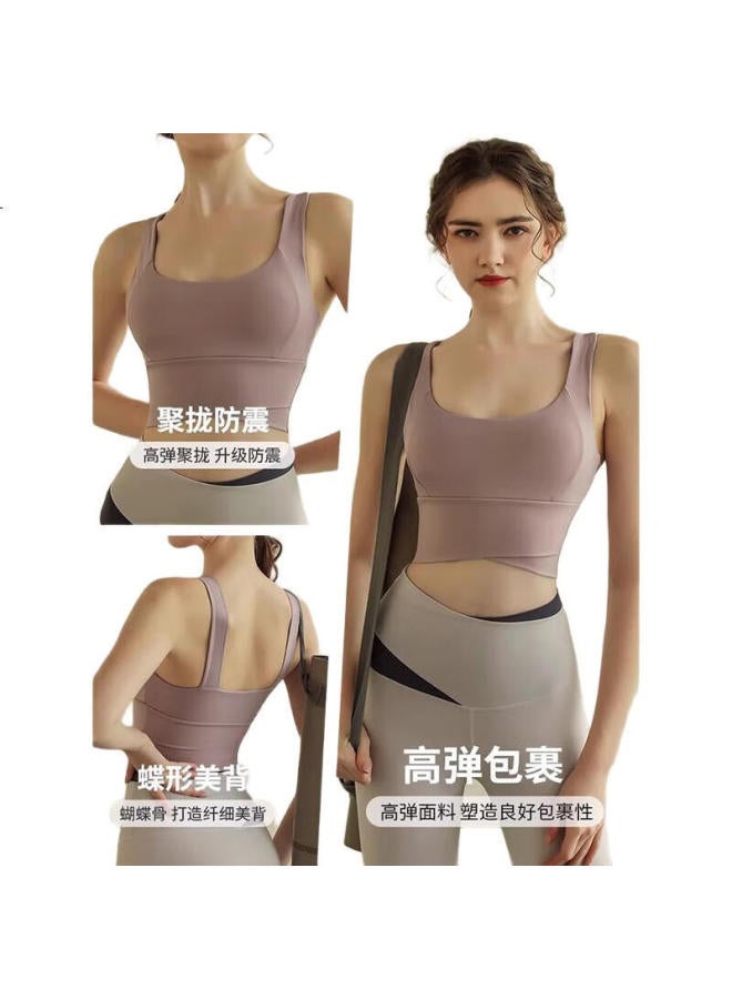 Me Feeling Women's Sports Bra For Running, Shockproof And Push-up, High Intensity Fitness Yoga Suit, Backless Vest-style Bra - Image 2