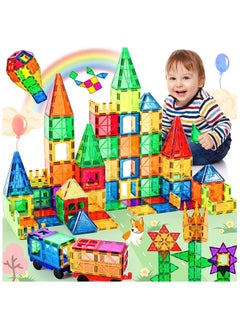 TEGRILO 120 Pcs Magnetic Building Blocks 3D Kids Building Blocks Set Magnetic Building Construction Educational STEM Toys for Toddler  - Image 1