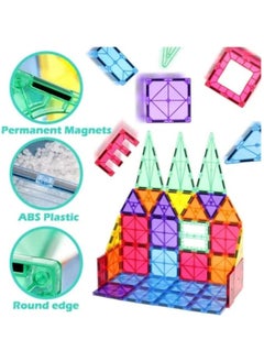 TEGRILO 120 Pcs Magnetic Building Blocks 3D Kids Building Blocks Set Magnetic Building Construction Educational STEM Toys for Toddler  - Image 2