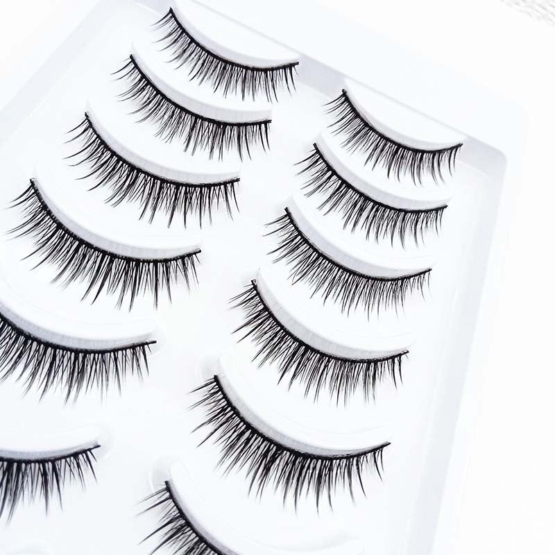 Handmade Ten Pairs Of Eyelashes, Three-Dimensional Realistic, Long, Thick, Natural Nude Makeup Style, Bare-Faced Look - Image 4