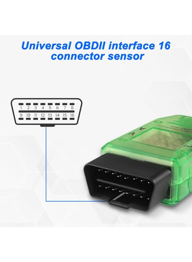 X-PRO5 OBD2 Car Battery Change Saver Memory Vehicle ECU Emergency Power Supply Cable Replacement 12V Digital Display OBD II Battery Leak Detective Kit WTH 5A Fuse 1.35M - Image 4