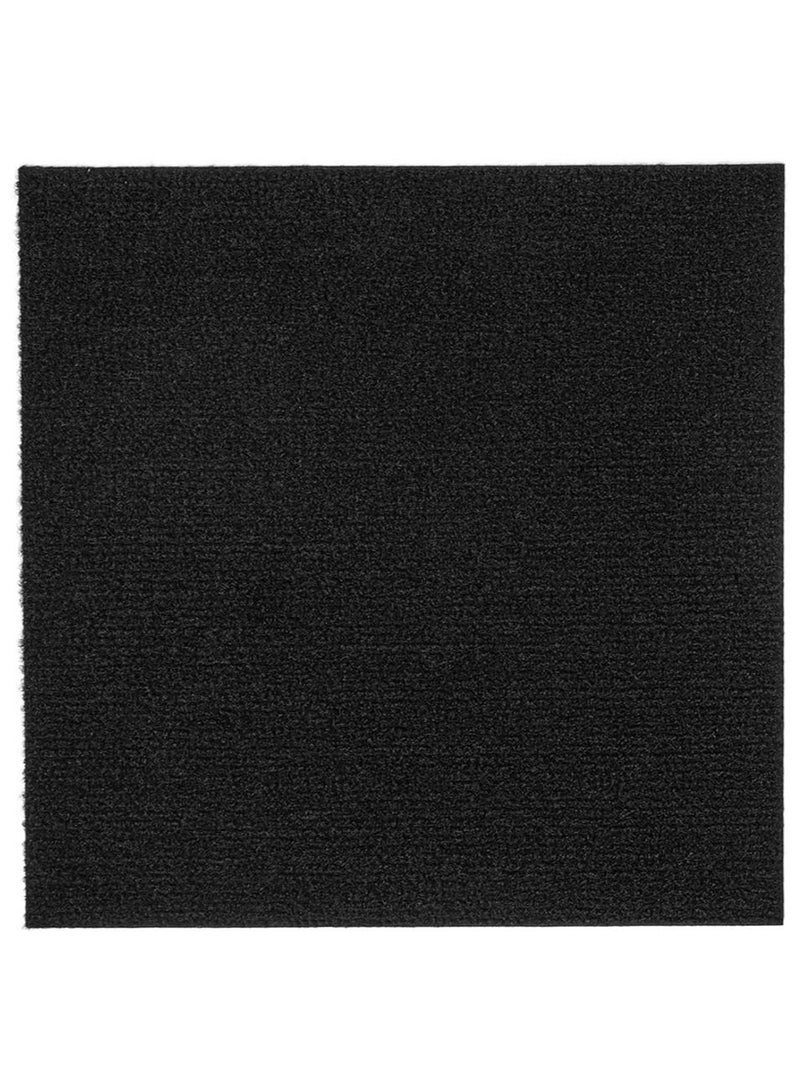 Cool Baby COOLBABY Self-Adhesive Carpet Tiles - Easy to Install, Mix & Match Colors, Ribbed Texture - 10 Tiles(30x30CM, Square, Black）  - Image 1