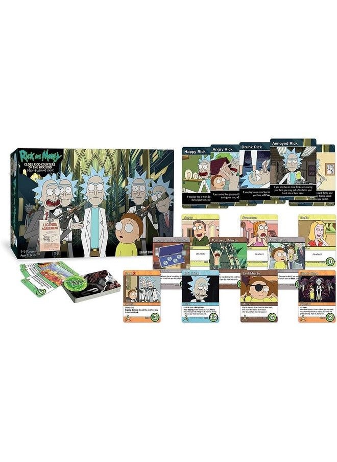 CRYPTOZOIC ENTERTAINMENT - Rick & Morty Deckbuilding Game Close Rick Counters Of The Rick Kind Board Game - Image 1