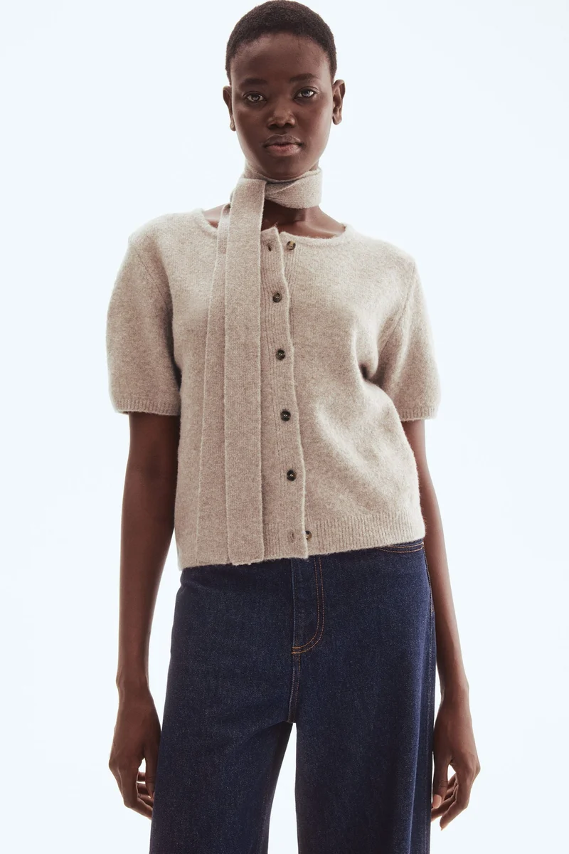 H&M Scarf-detail cardigan