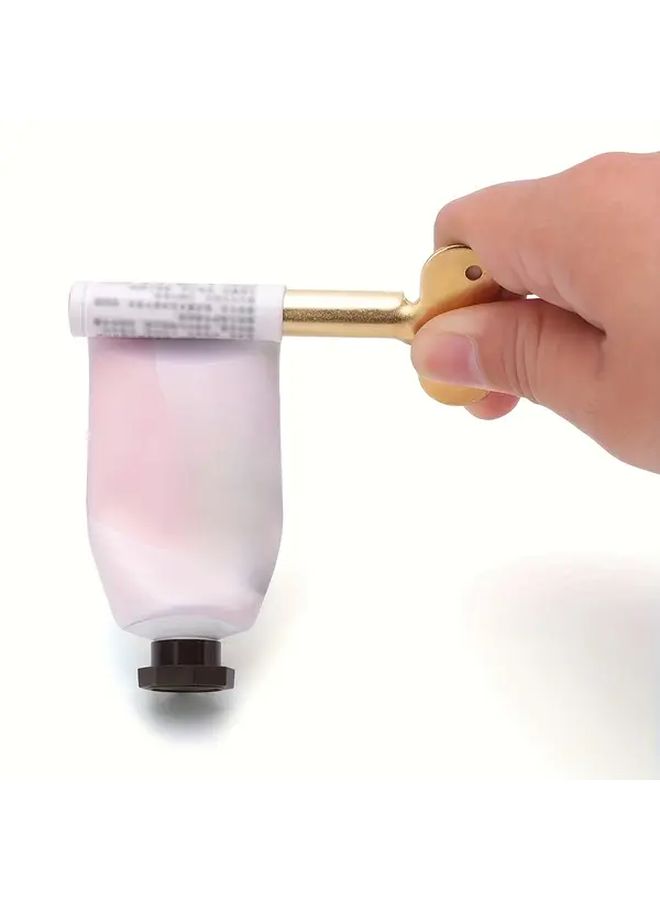 Golden Heavy Duty Stainless Steel Handheld Manual Squeezer for Cosmetics - Image 4