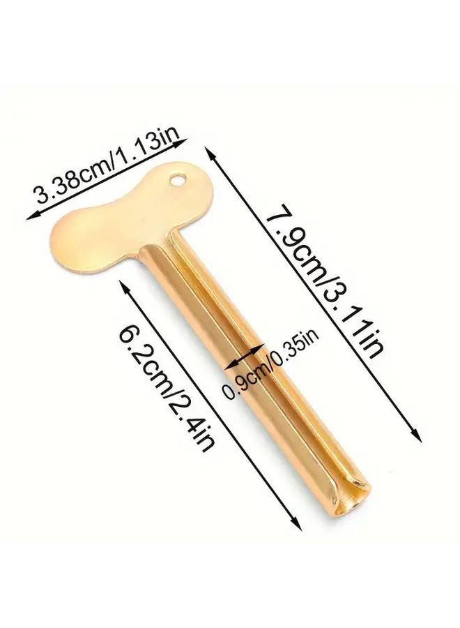 Golden Heavy Duty Stainless Steel Handheld Manual Squeezer for Cosmetics - Image 3